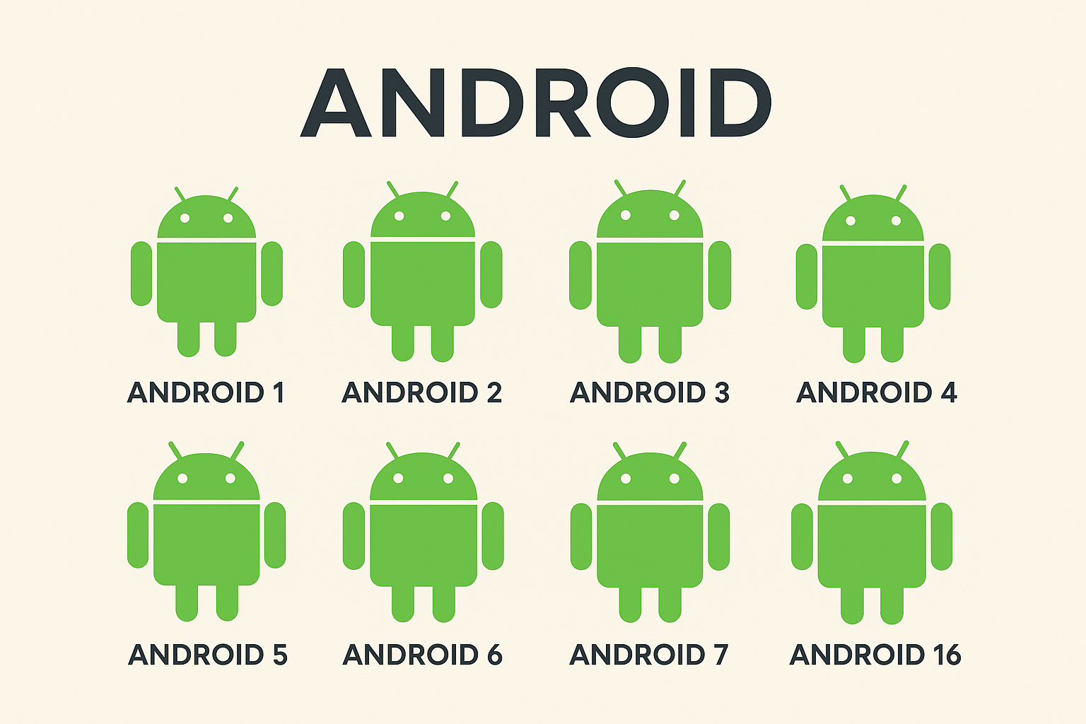 Evolución del sistema operativo Android